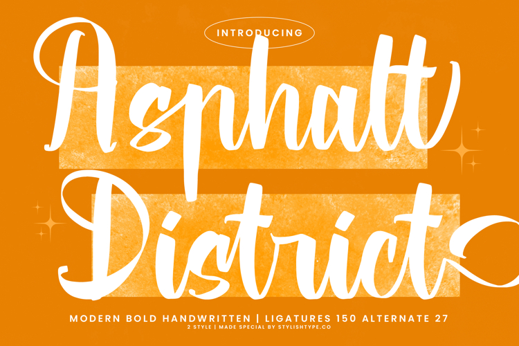 Asphalt District - Modern Bold Handwritten