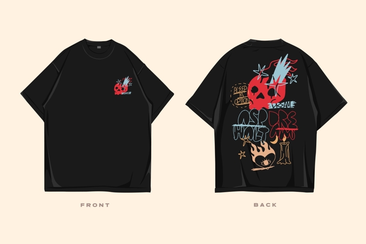 Asphalt Dream Urban Streetwear Graffiti Graphic T-shirt