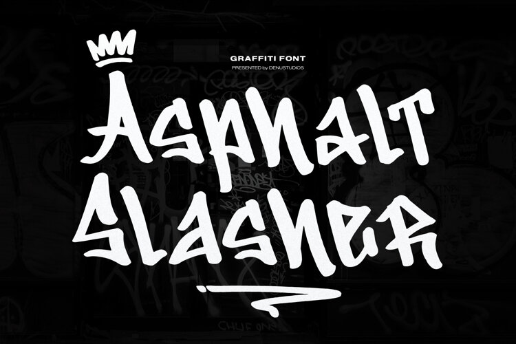 Asphalt Slasher | Graffiti Font example image 1