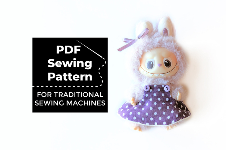 PDF Sewing Pattern - Bib Dress for Plush Monster Toy