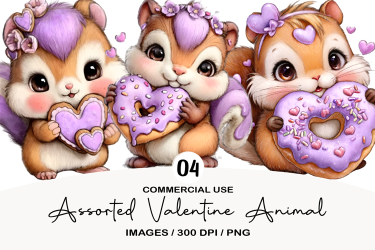 Assorted Valentine Animal Sublimation