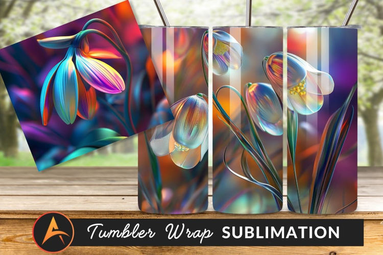 Translucent Flowers Glowing With Light Tumbler Png