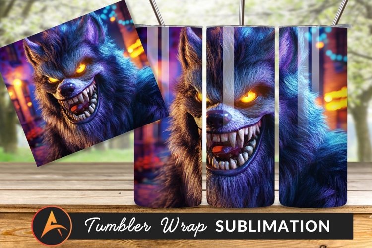 Grinning Werewolf Close Up Tumbler Png