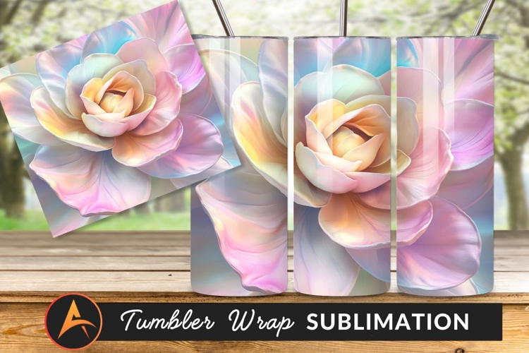 Dreamy Pastel Flower Close Up For Tumbler Design
