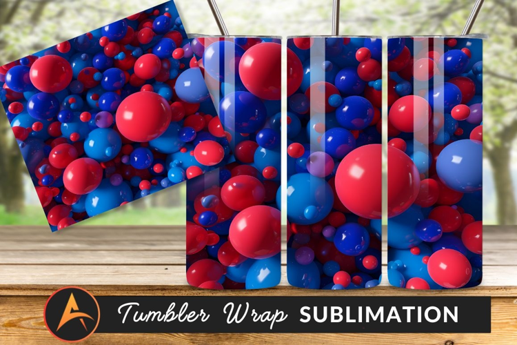 Red And Blue Tumbler Png Spheres Abstract