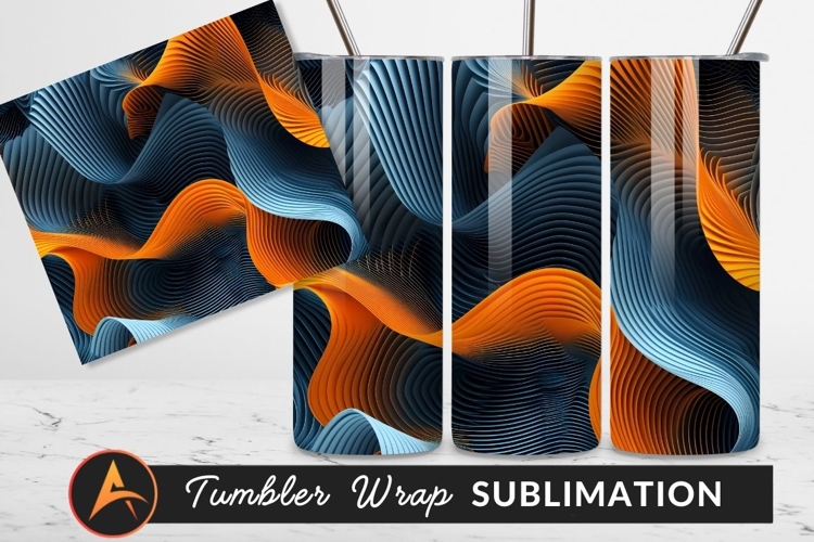 Abstract Blue And Orange Wave Background