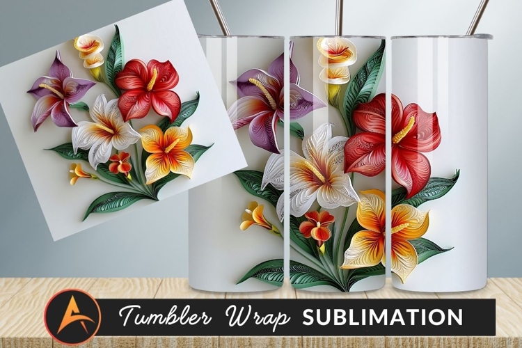 Tropical Flowers Clipart Image 6