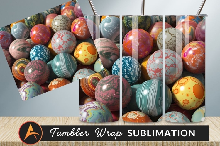 Colorful Swirled Spheres Abstract Artistic Background