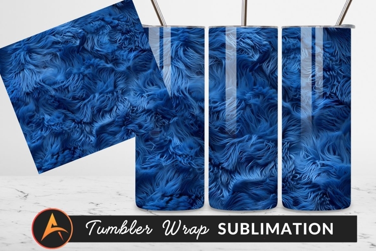 Cobalt Blue Furry Texture Background Design