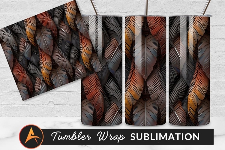 Abstract Feather Pattern Background Tumbler Png