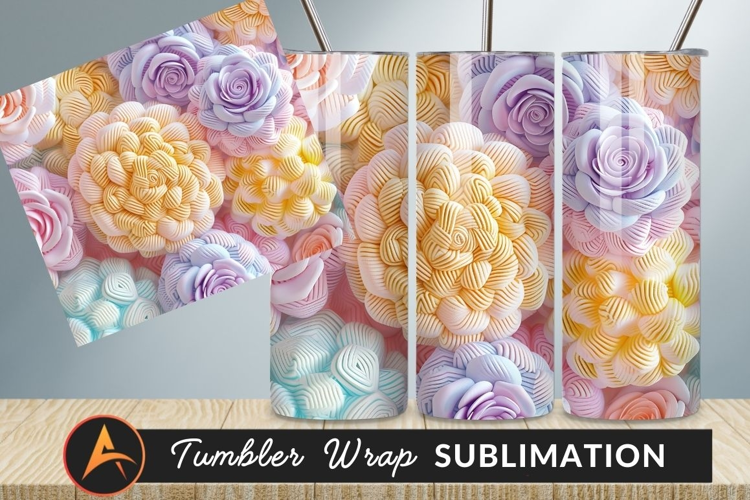 Pastel Flowers Delicate Floral Arrangement Tumbler Png