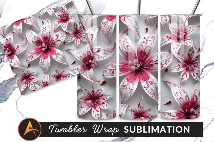 Elegant Pink And White Floral Pattern Background