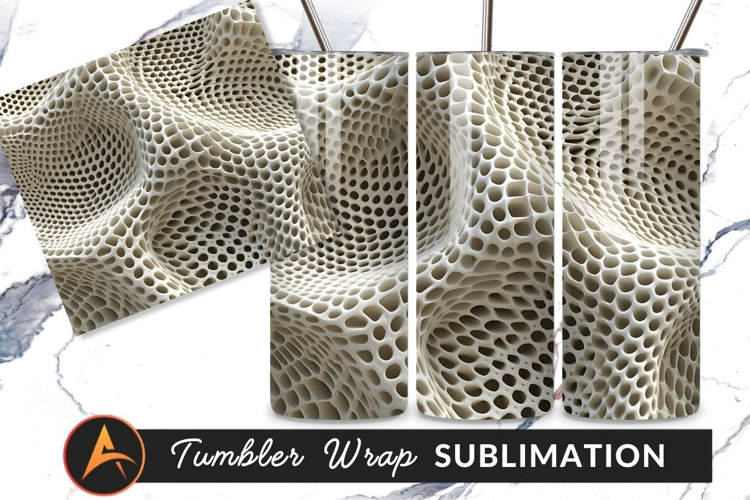 Abstract Porous White Structure Tumbler Png