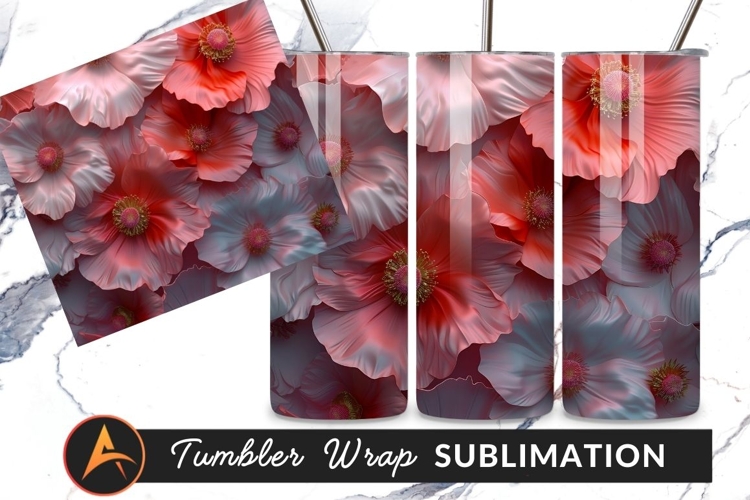 Pink Petals Floral Background Tumbler Png