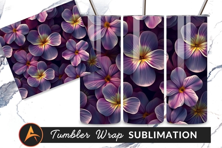 Purple Flowers Clipart Image 2
