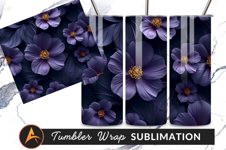 Purple Flowers Clipart Image 24