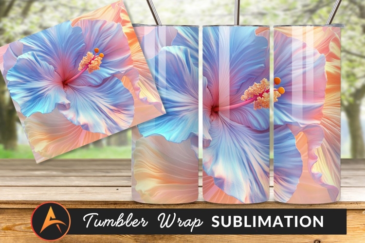 Pastel Hibiscus Flower Detailed Artistic Close Up Tumbler