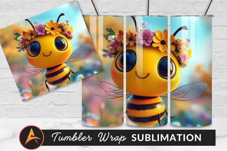 Flower With Bee Clipart Image 6