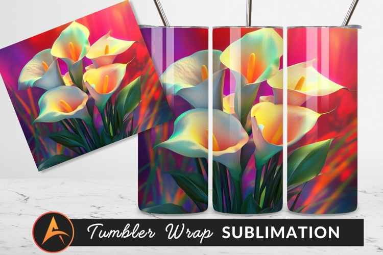 Graceful Calla Lilies Bouquet Tumbler Png
