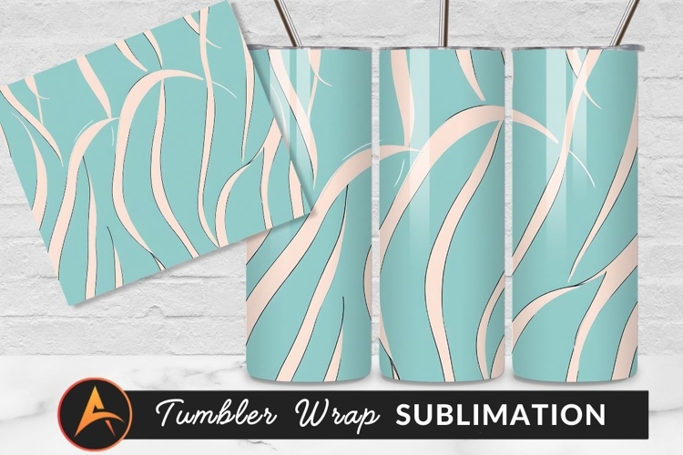 Minimalist Abstract Light Pink Shapes Pattern Tumbler Png