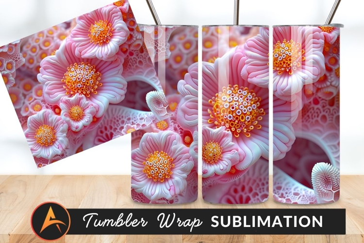 Pink Floral Fantasy 3D Render Illustration