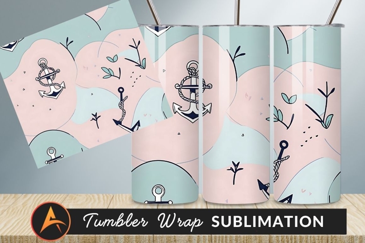 Pastel Nautical Anchors Modern Pattern Seamless Design