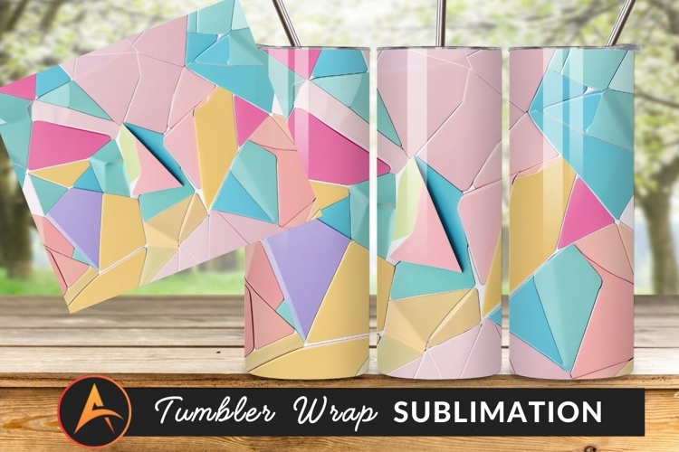 Pastel Polygonal Mosaic Background For Tumbler Png