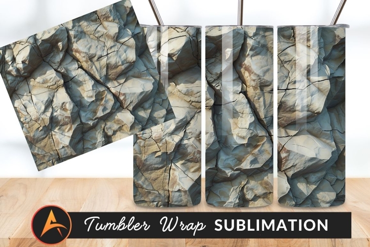 Cracked Rock Formation Detailed Stone Wall Texture Tumbler