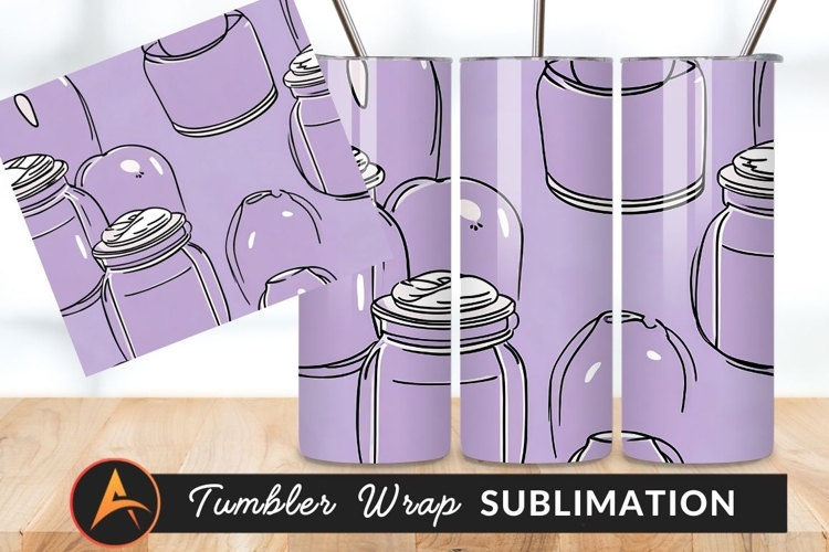 Purple Tumblers Seamless Pattern Graphic Design