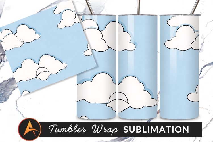 Cartoon Clouds Tumbler Png Sky Pattern