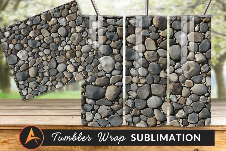 River Stone Background For Sublimation Tumbler Png
