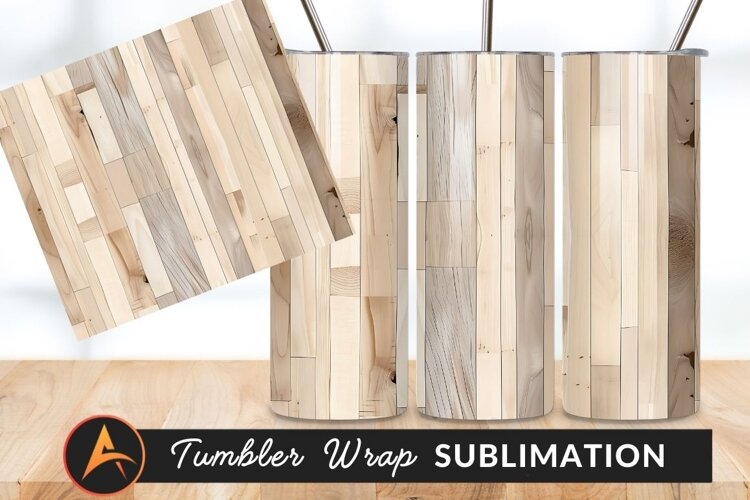 Light Wooden Planks Background For Tumbler Png example image 1