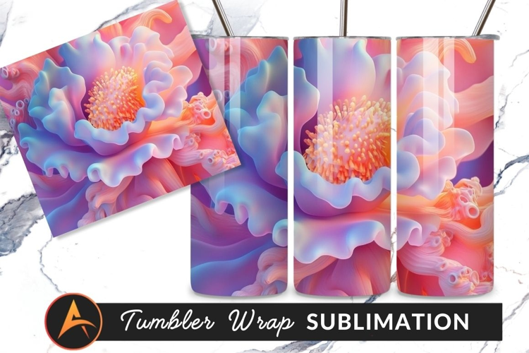 Abstract Floral Render In Soft Gradient Colors Tumbler