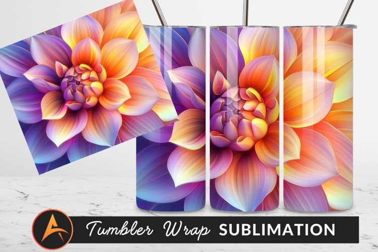 Vibrant Floral Closeup Tumbler Png Image