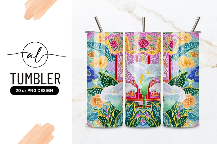 Vibrant Floral Pattern With Calla Lilies Artwork