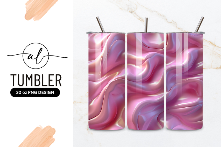 Abstract Pink Fluid Background Tumbler Png Design