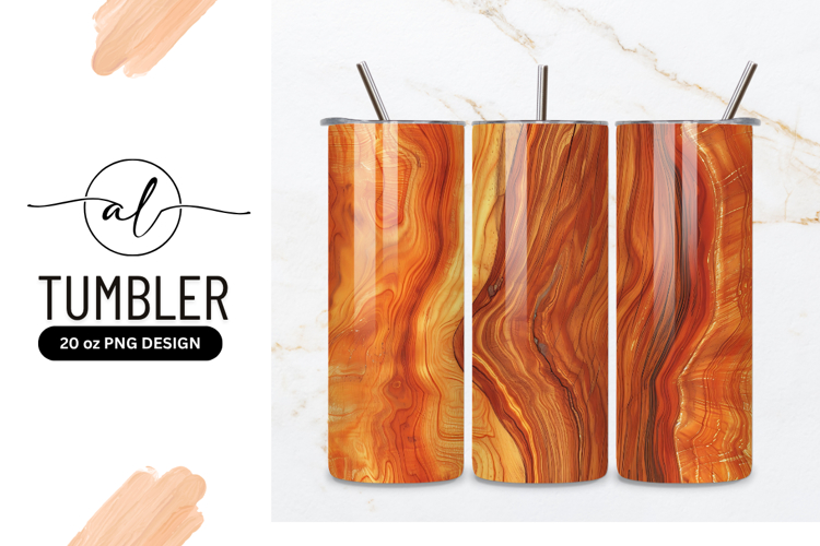 Polished Wood Grain Abstract Tumbler Png Design