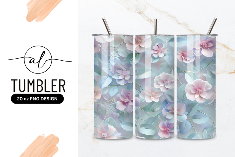 Delicate Pastel Floral Pattern For Sublimation Design