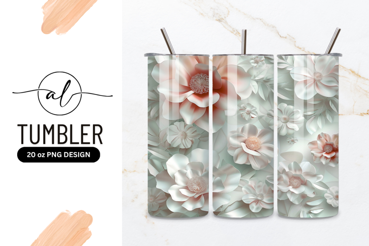 Pale Pink And White Paper Flowers Art