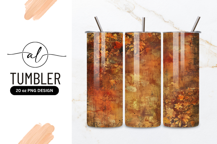 Autumnal Abstract Background with Leaves and Textured