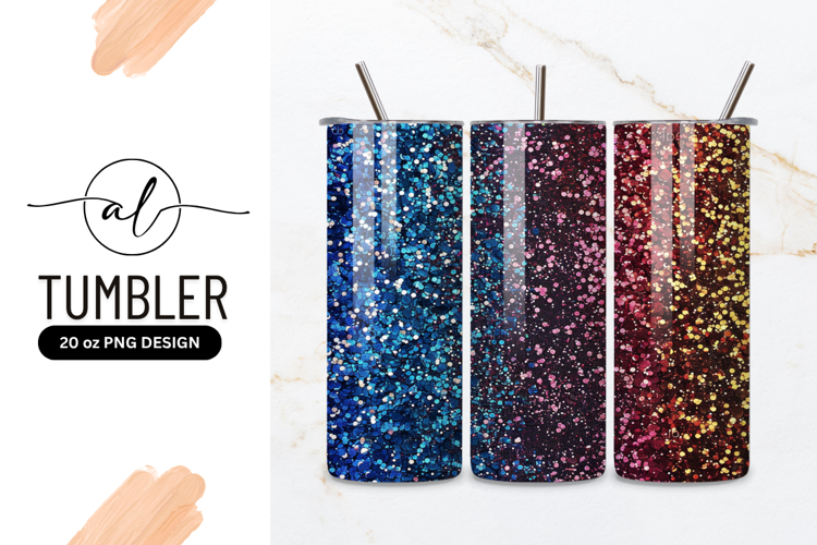 Colorful Glitter Gradient Background with Blue Pink Red