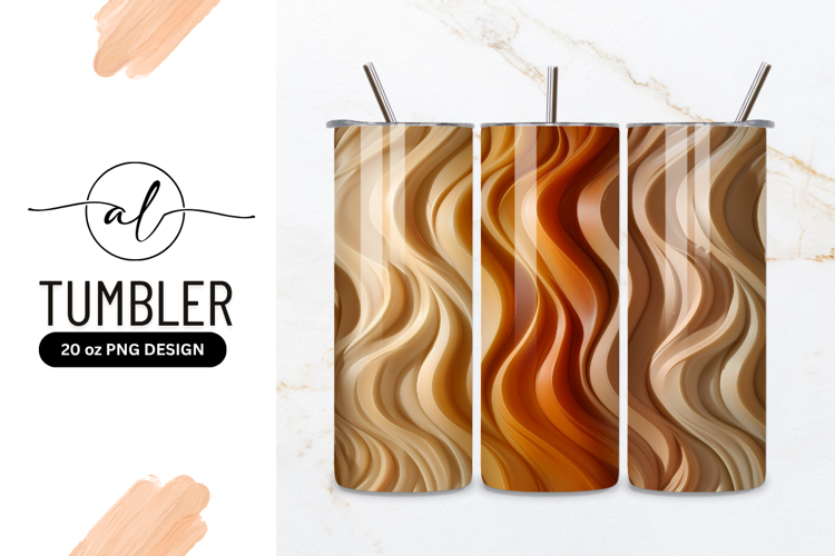 Wavy Abstract Texture in Beige and Orange Tones with Light