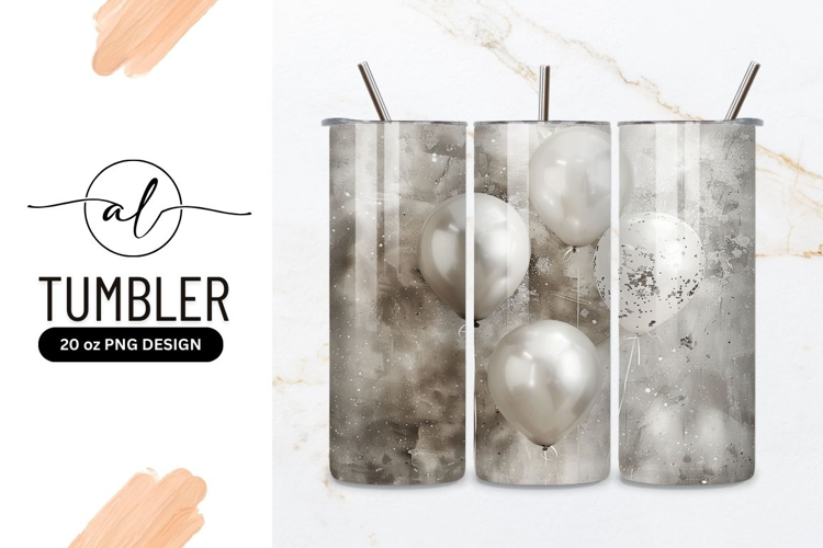 Elegant balloon tumbler png design