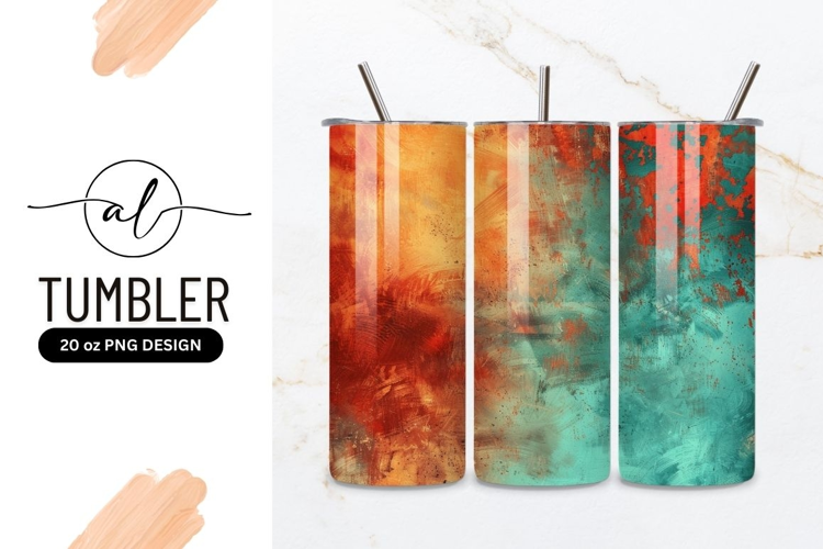 Vibrant abstract tumbler design