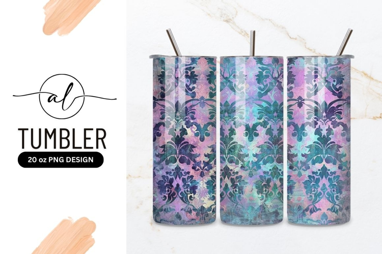 Elegant damask pattern tumbler design