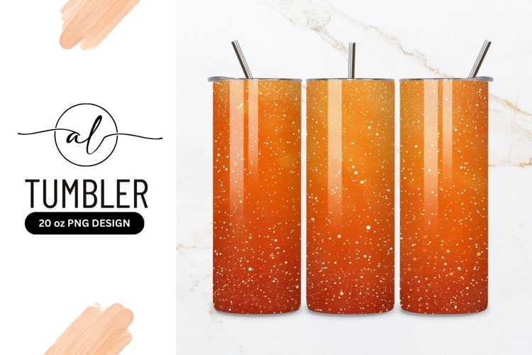 Vibrant orange gradient tumbler design
