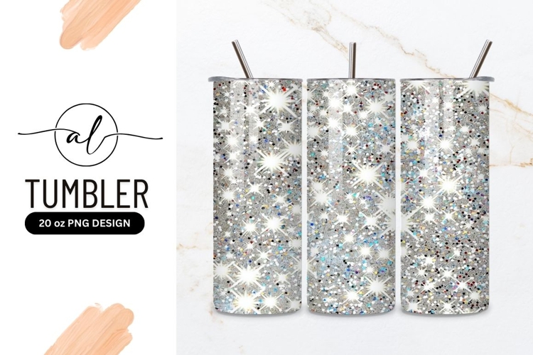 Sparkling glitter tumbler design