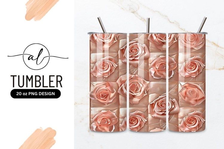 Elegant rose pattern tumbler design