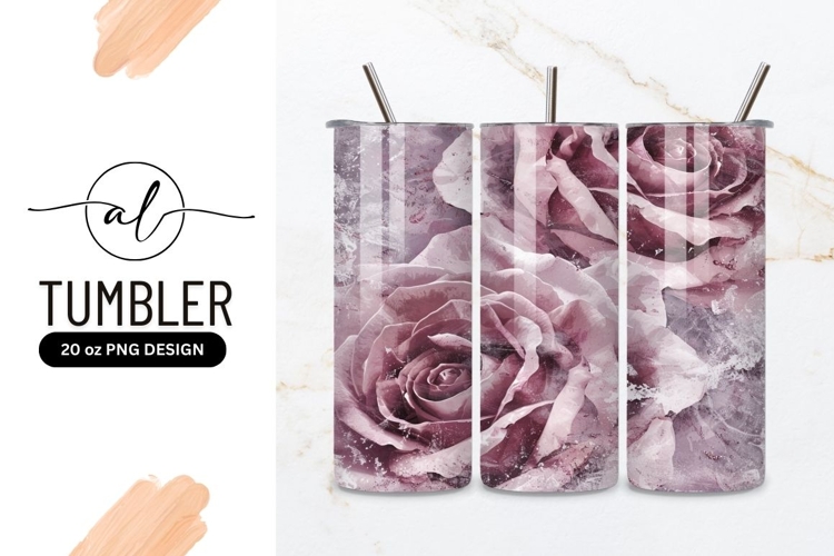 Elegant rose tumbler design