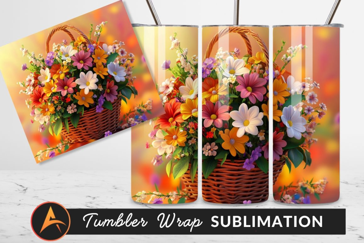 Vibrant Flower Basket Full Of Colorful Blooms